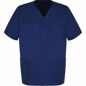 Bluza medyczna męska granatowa krótki rękaw - obrazek 1