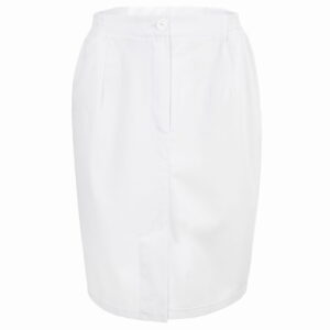 Spódnica medyczna SP12 biała z lamówką - obrazek 2