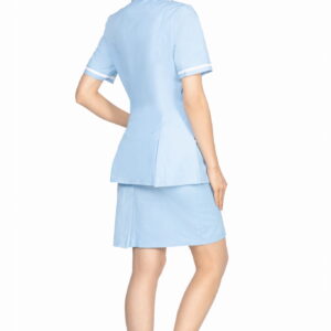 Spódnica medyczna kosmetyczna na gumce błękitna - obrazek 3