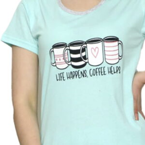 Piżama damska COFFE mięta - obrazek 3