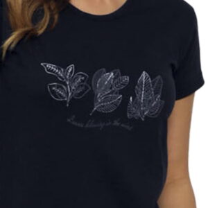 Piżama damska LIŚCIE granat - obrazek 4