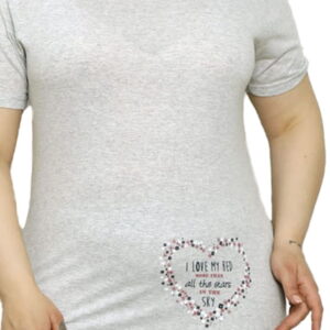 Piżama damska serce szara - obrazek 3