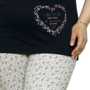 Piżama damska serce granat - obrazek 4